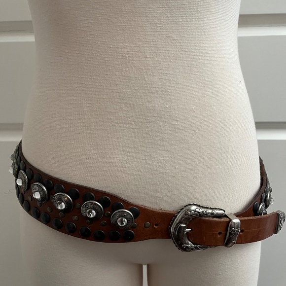 Vintage Norma Walters Studded Leather Belt Made in Italy main image 14